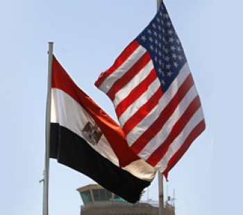 Egypt US flags