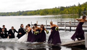 Entire wedding party takes the plunge