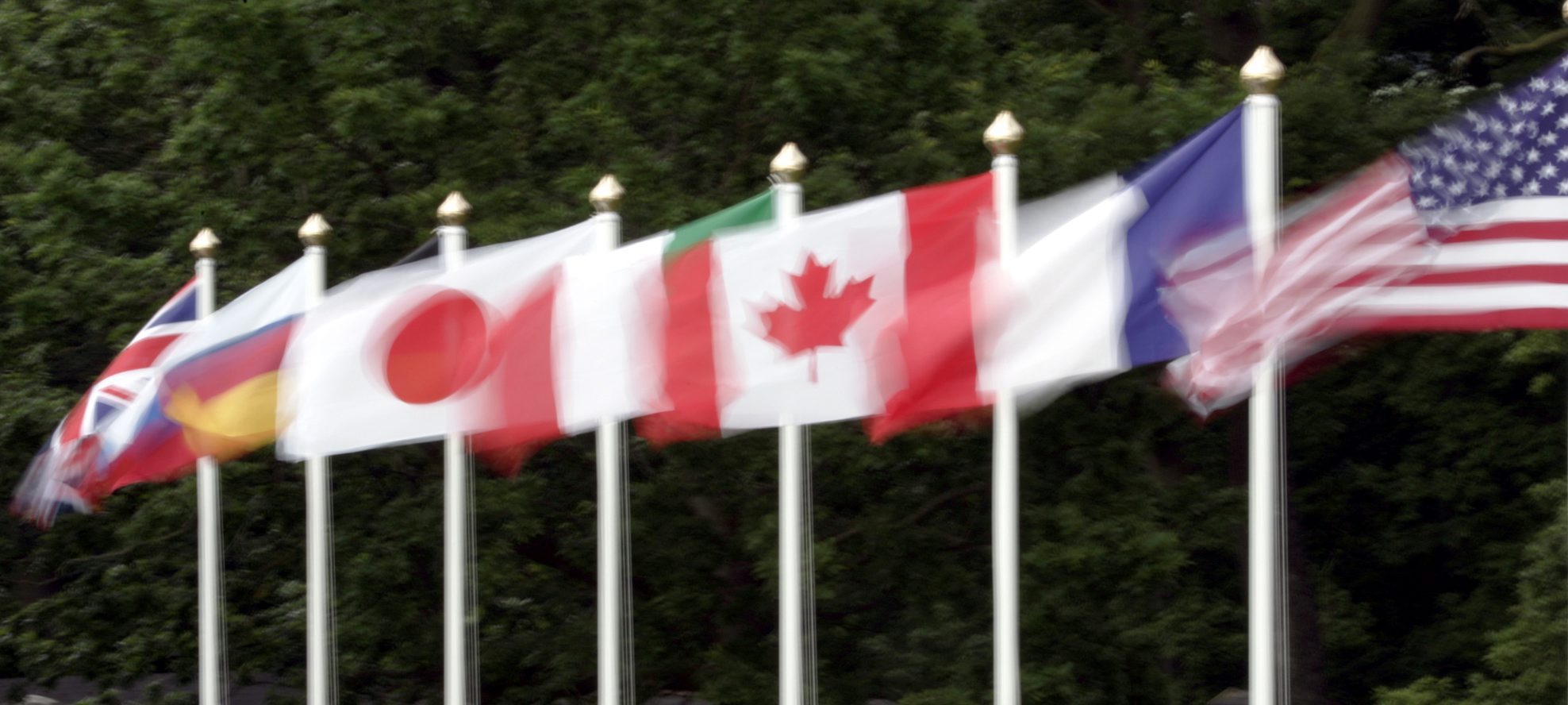 G-7 flags