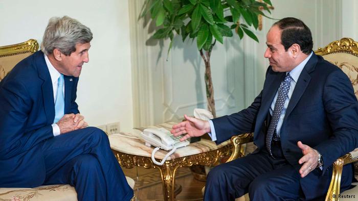 john kerry meets with egyptian president al Sisi